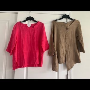 Two women’s tops never worn